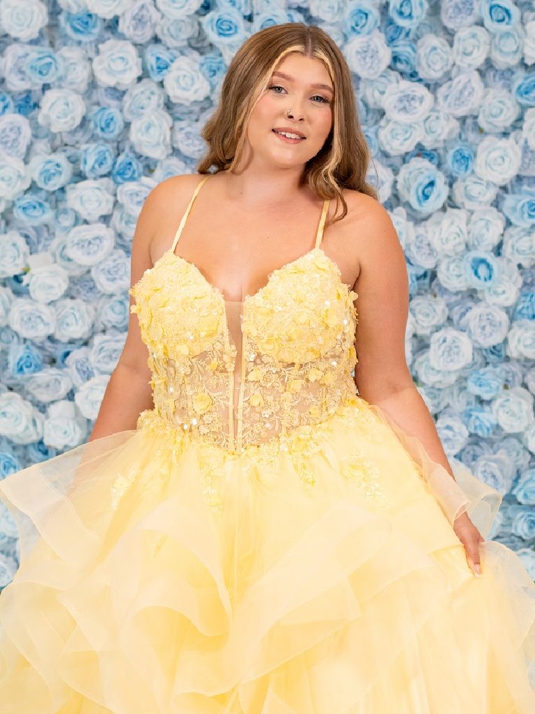 marigold prom dress